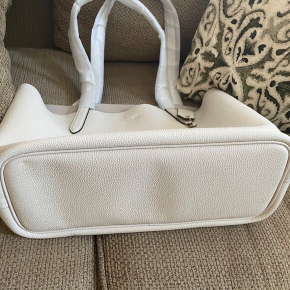 COACH Pebble Leather CAMERON Large Tote Shoulder Bag ~ CHALK ~ CC050 - Picture 7 of 10